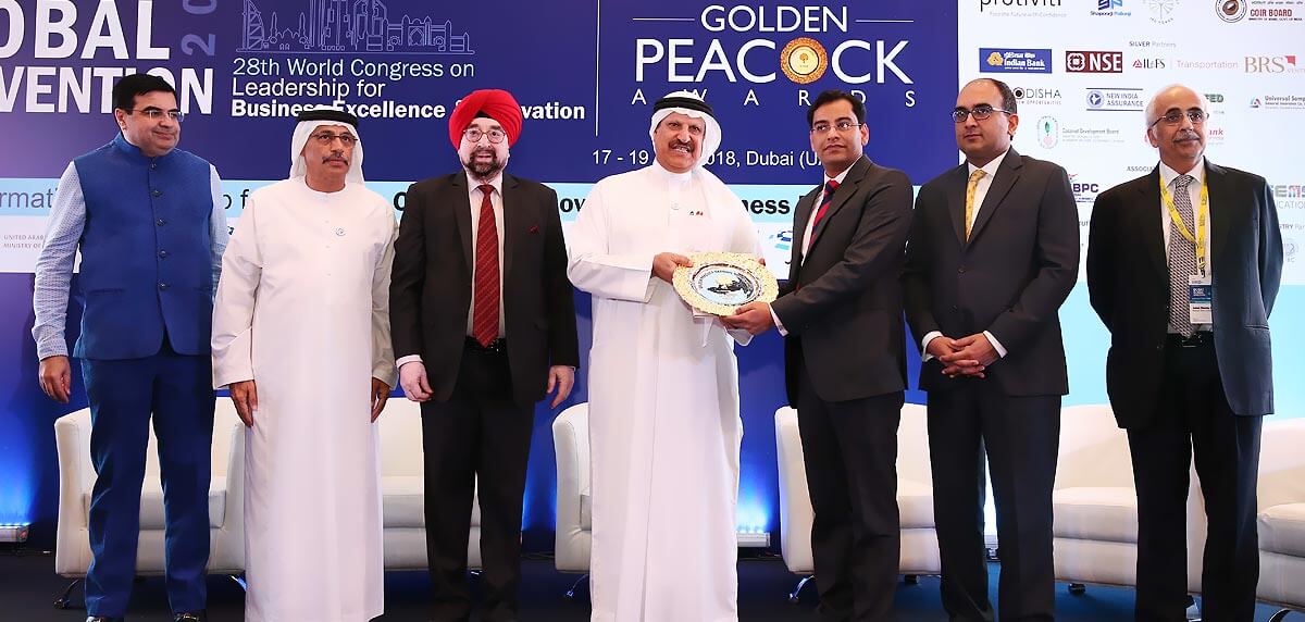 GHCL Receiving Golden Peacock Award for Quality