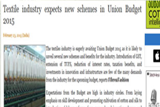 Textile Industry expects new Schemes in Union Budget 2015